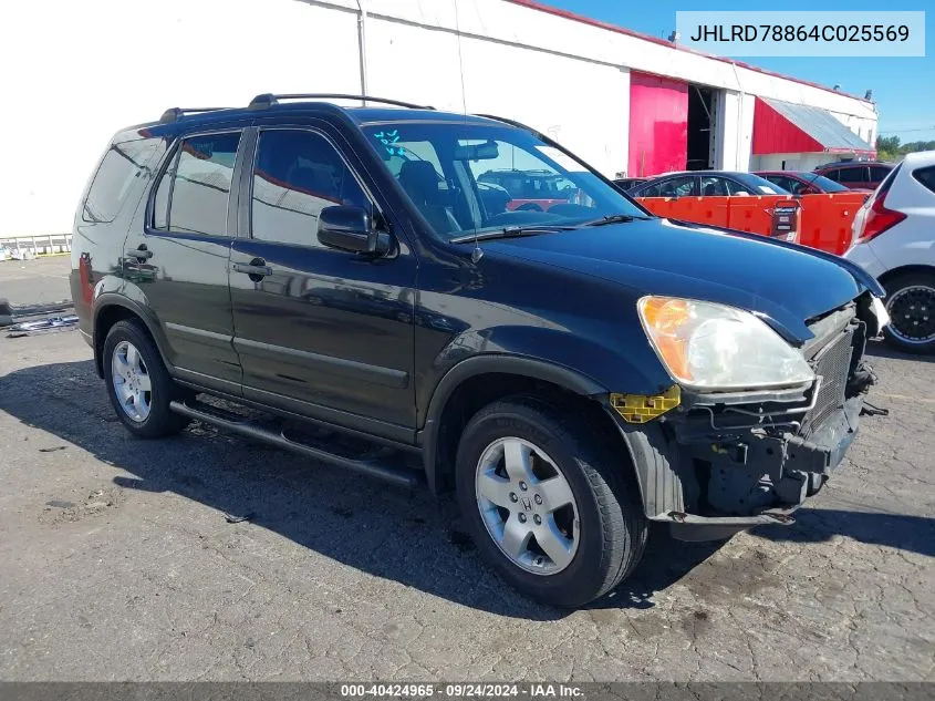 2004 Honda Cr-V Ex VIN: JHLRD78864C025569 Lot: 40424965