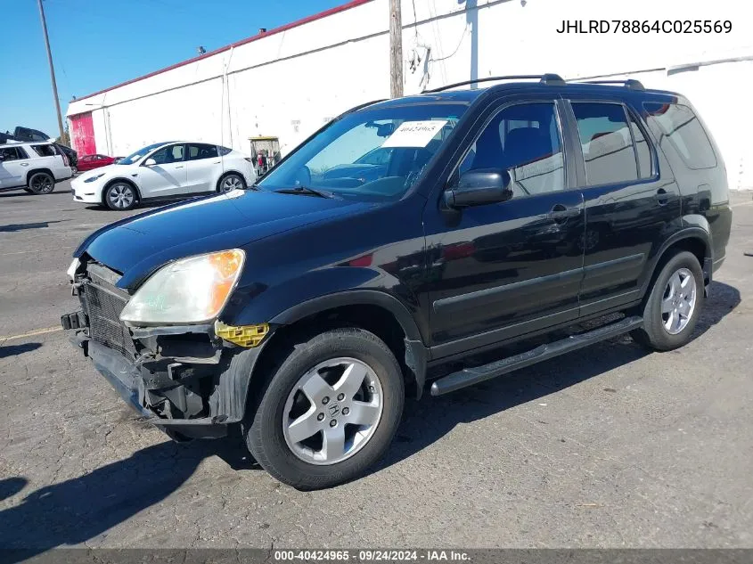 2004 Honda Cr-V Ex VIN: JHLRD78864C025569 Lot: 40424965