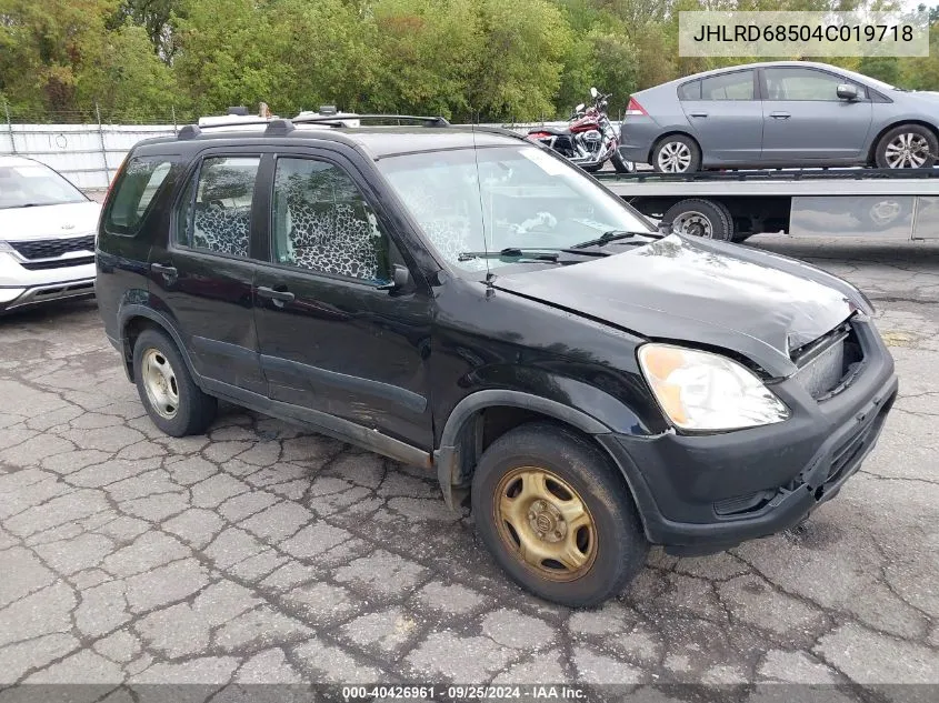 2004 Honda Cr-V Lx VIN: JHLRD68504C019718 Lot: 40426961