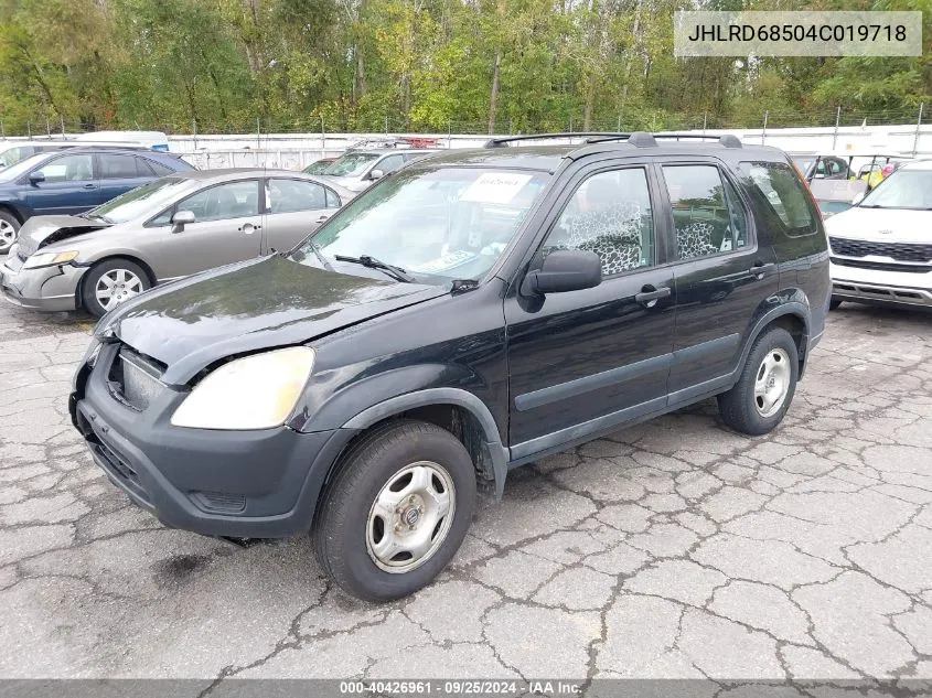 2004 Honda Cr-V Lx VIN: JHLRD68504C019718 Lot: 40426961