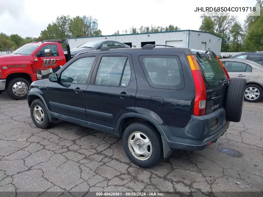 2004 Honda Cr-V Lx VIN: JHLRD68504C019718 Lot: 40426961