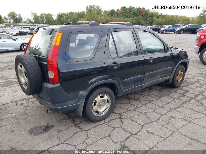 2004 Honda Cr-V Lx VIN: JHLRD68504C019718 Lot: 40426961