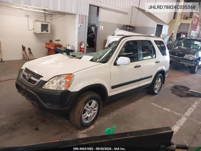 2004 Honda Cr-V Ex VIN: JHLRD78824C035368 Lot: 40431082