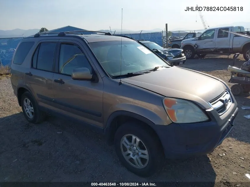 2004 Honda Cr-V Ex VIN: JHLRD78824C045818 Lot: 40463548