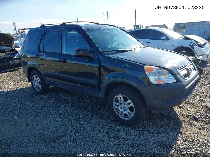 2004 Honda Cr-V Ex VIN: JHLRD78804C028225 Lot: 40463788