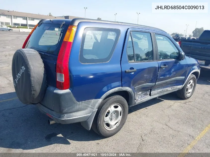 2004 Honda Cr-V Lx VIN: JHLRD68504C009013 Lot: 40471921