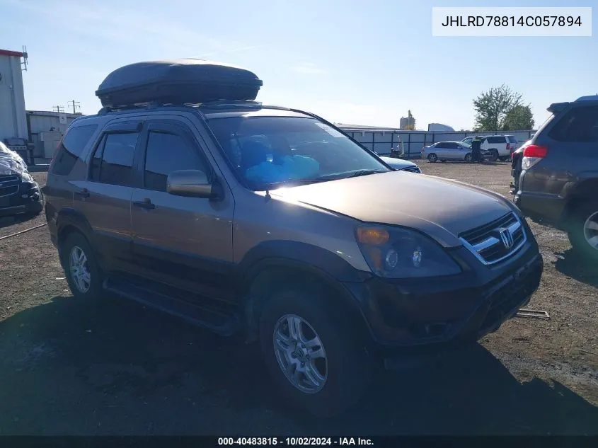 2004 Honda Cr-V Ex VIN: JHLRD78814C057894 Lot: 40483815