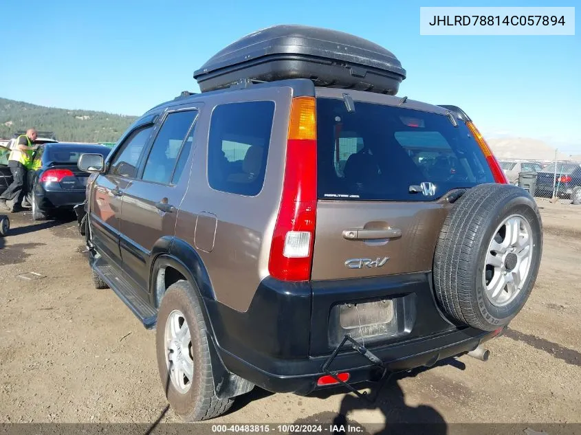 2004 Honda Cr-V Ex VIN: JHLRD78814C057894 Lot: 40483815