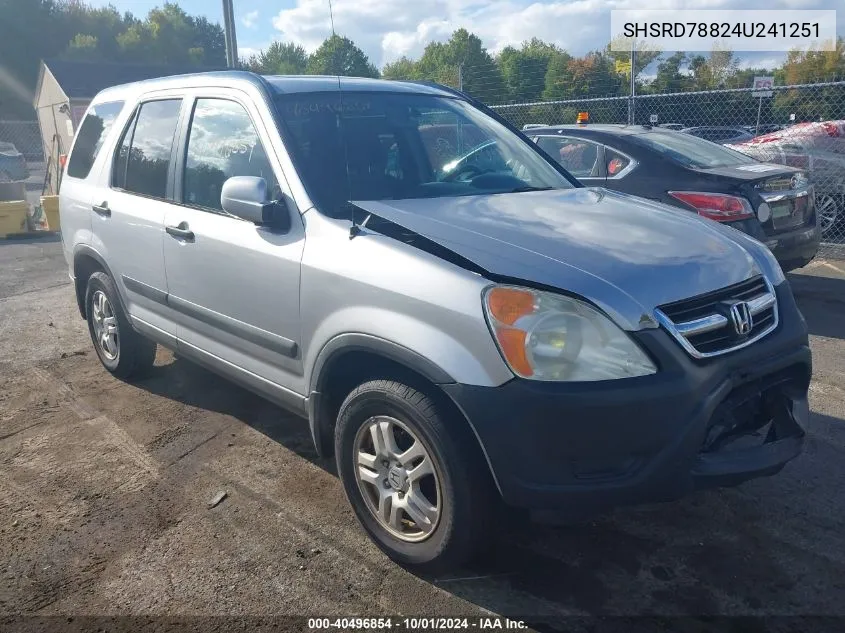 2004 Honda Cr-V Ex VIN: SHSRD78824U241251 Lot: 40496854