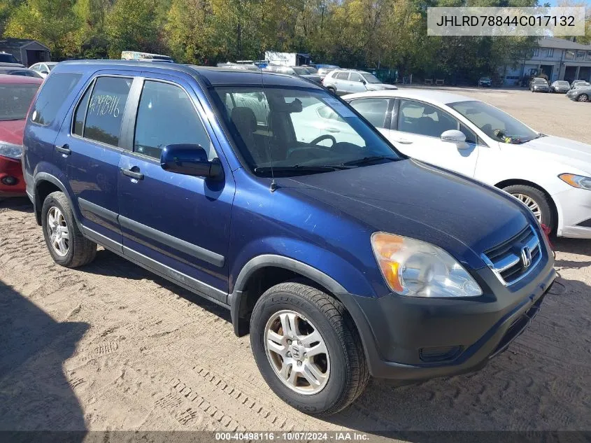 2004 Honda Cr-V Ex VIN: JHLRD78844C017132 Lot: 40498116