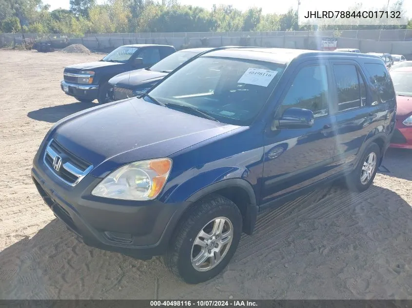 2004 Honda Cr-V Ex VIN: JHLRD78844C017132 Lot: 40498116