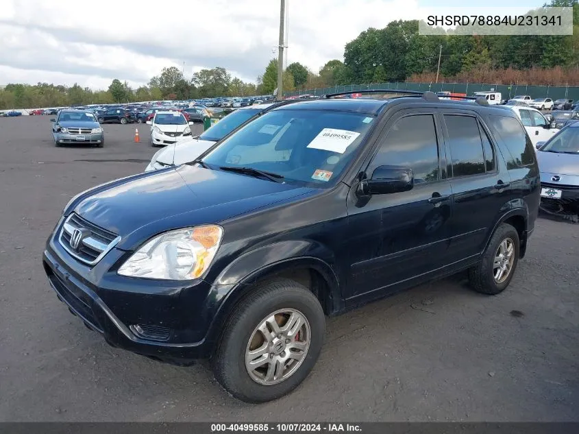 2004 Honda Cr-V Ex VIN: SHSRD78884U231341 Lot: 40499585