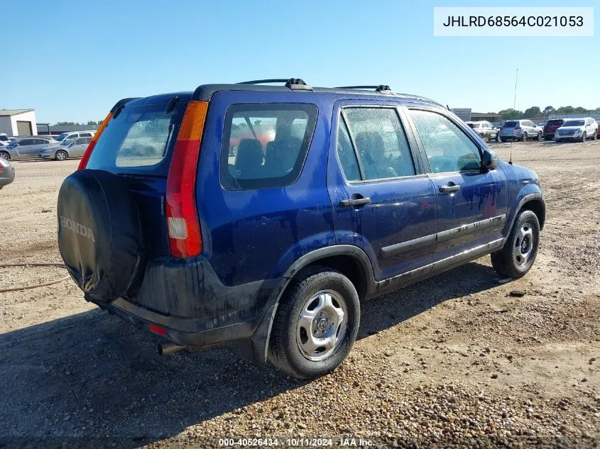 2004 Honda Cr-V Lx VIN: JHLRD68564C021053 Lot: 40526434