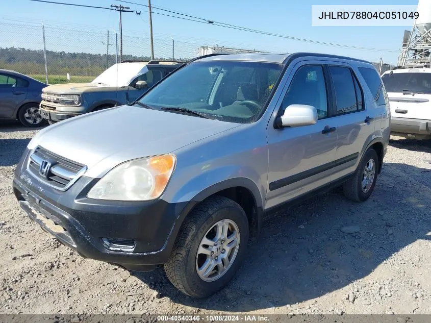 2004 Honda Cr-V Ex VIN: JHLRD78804C051049 Lot: 40540346