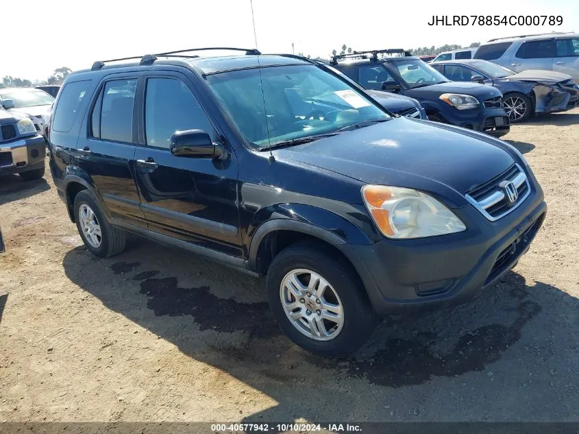 2004 Honda Cr-V Ex VIN: JHLRD78854C000789 Lot: 40577942