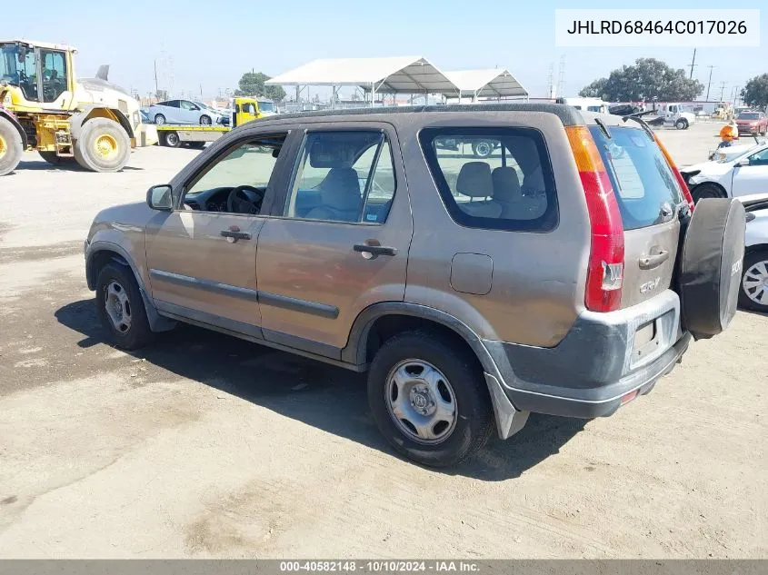 2004 Honda Cr-V Lx VIN: JHLRD68464C017026 Lot: 40582148