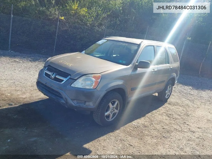 JHLRD78484C031306 2004 Honda Cr-V Lx