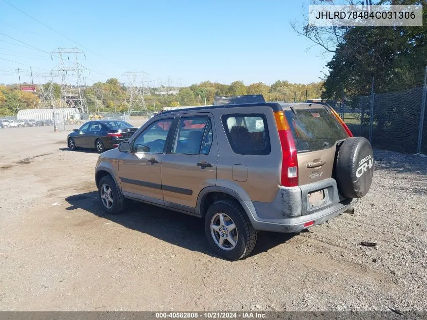 2004 Honda Cr-V Lx VIN: JHLRD78484C031306 Lot: 40582808