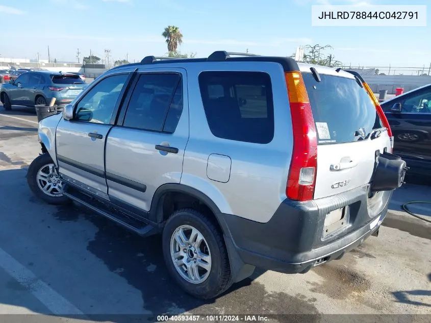 2004 Honda Cr-V Ex VIN: JHLRD78844C042791 Lot: 40593457