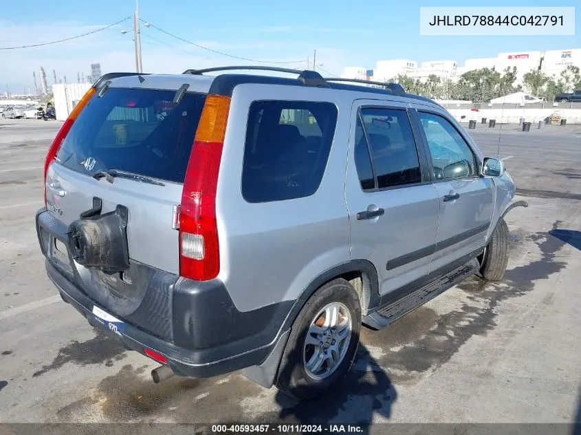 2004 Honda Cr-V Ex VIN: JHLRD78844C042791 Lot: 40593457