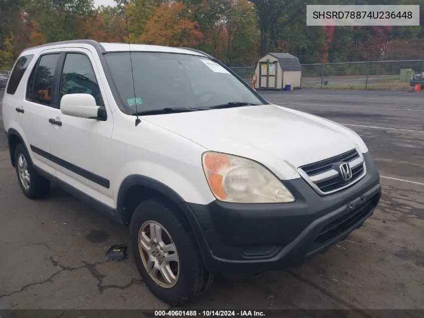 2004 Honda Cr-V Ex VIN: SHSRD78874U236448 Lot: 40601488