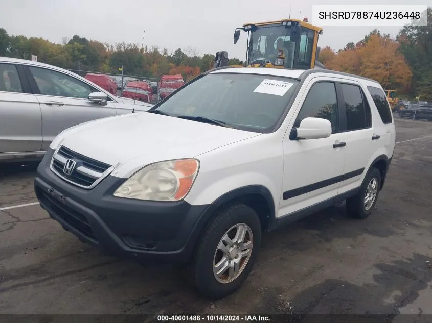 2004 Honda Cr-V Ex VIN: SHSRD78874U236448 Lot: 40601488