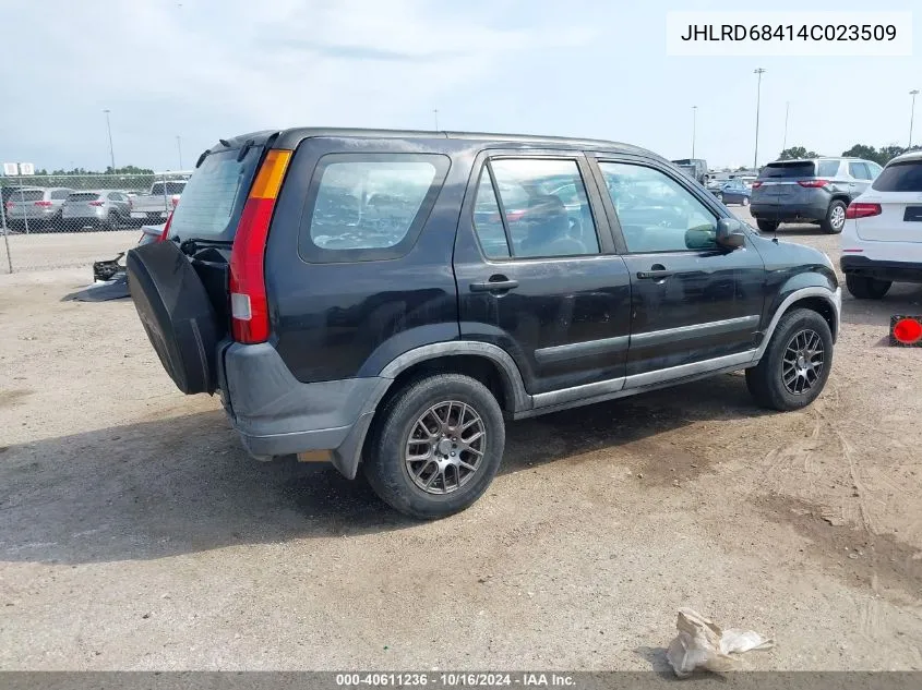 2004 Honda Cr-V Lx VIN: JHLRD68414C023509 Lot: 40611236