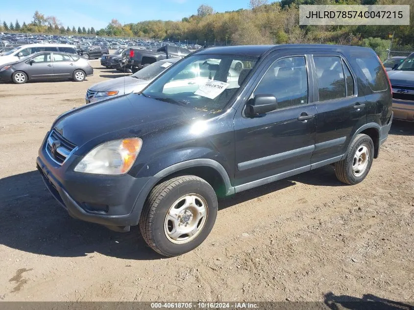 2004 Honda Cr-V Lx VIN: JHLRD78574C047215 Lot: 40618705