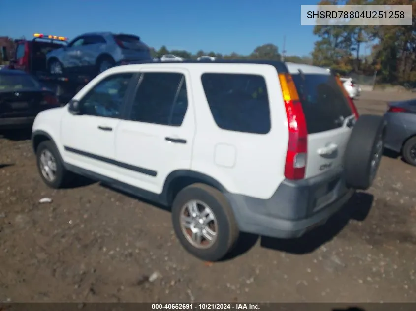 SHSRD78804U251258 2004 Honda Cr-V Ex