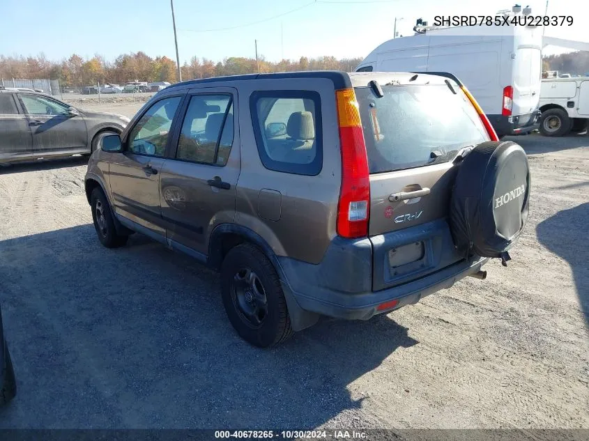 2004 Honda Cr-V Lx VIN: SHSRD785X4U228379 Lot: 40678265