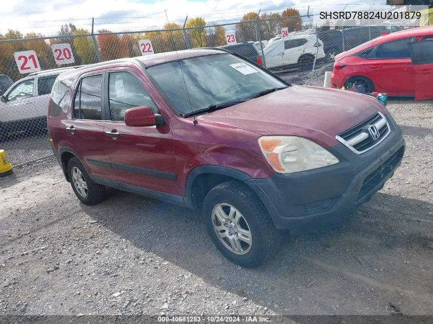 2004 Honda Cr-V Ex VIN: SHSRD78824U201879 Lot: 40681283