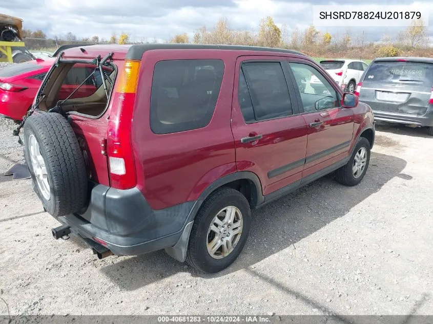 2004 Honda Cr-V Ex VIN: SHSRD78824U201879 Lot: 40681283