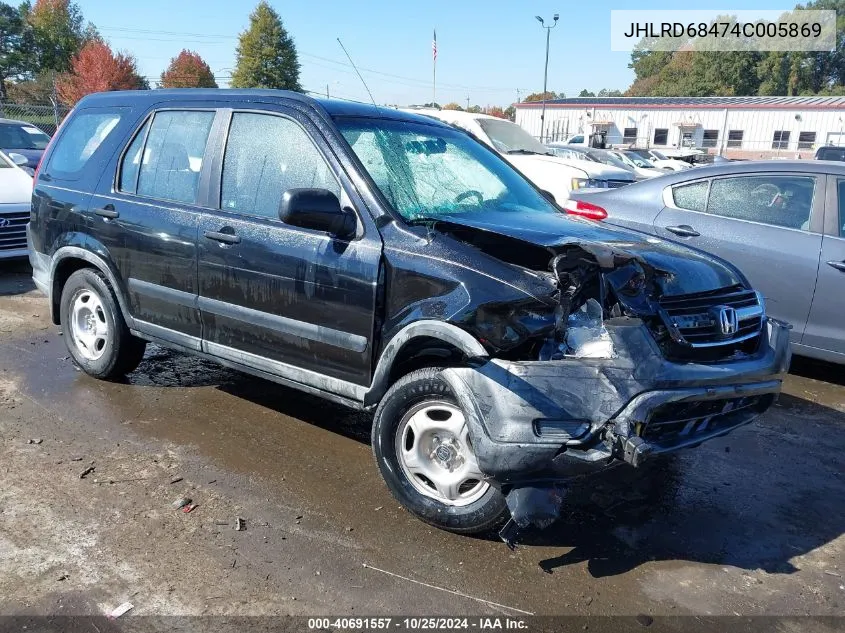 2004 Honda Cr-V Lx VIN: JHLRD68474C005869 Lot: 40691557