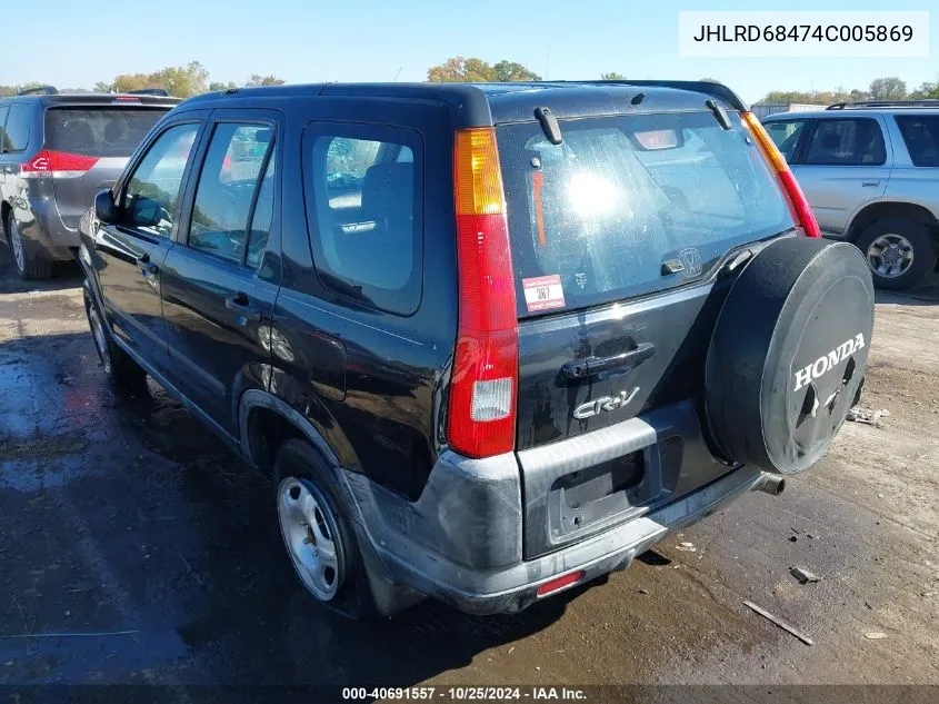 2004 Honda Cr-V Lx VIN: JHLRD68474C005869 Lot: 40691557