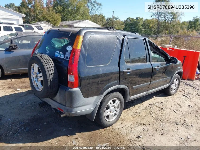 2004 Honda Cr-V Ex VIN: SHSRD78894U235396 Lot: 40693629