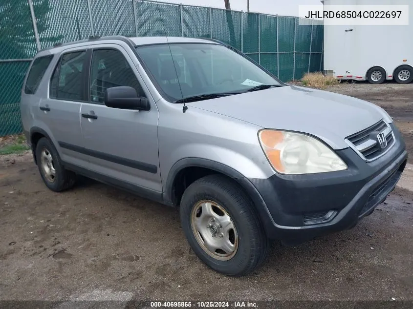 JHLRD68504C022697 2004 Honda Cr-V Lx