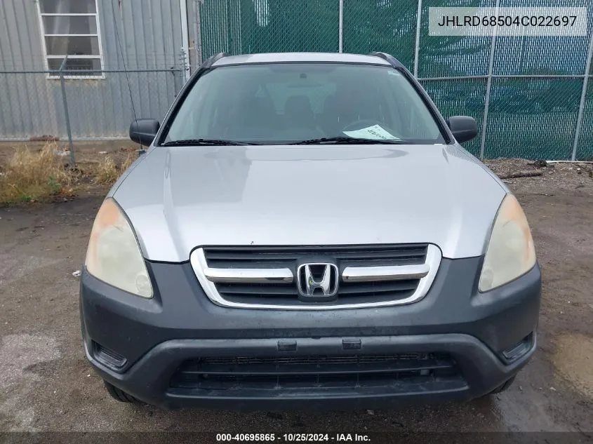 JHLRD68504C022697 2004 Honda Cr-V Lx