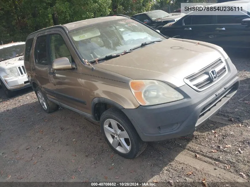 2004 Honda Cr-V Ex VIN: SHSRD78854U236111 Lot: 40708652