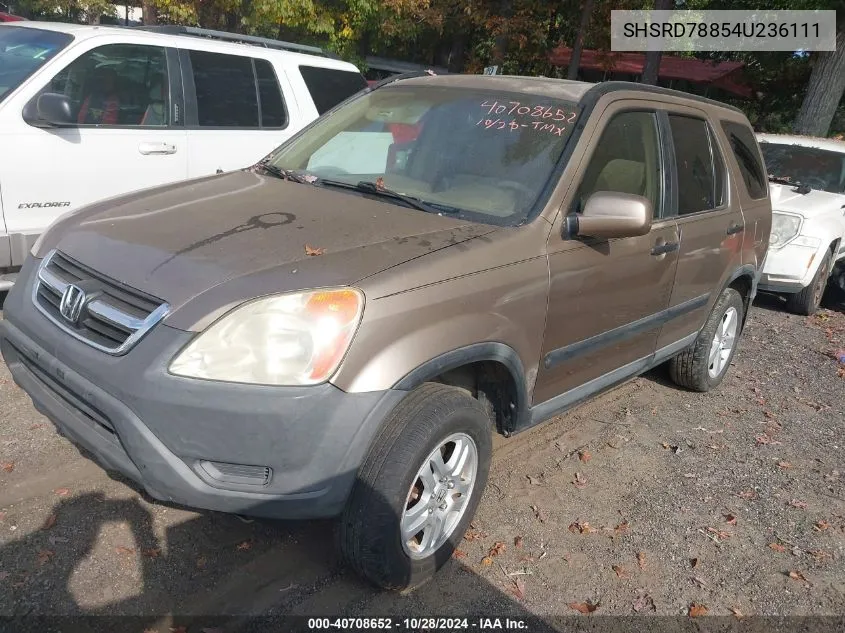 2004 Honda Cr-V Ex VIN: SHSRD78854U236111 Lot: 40708652