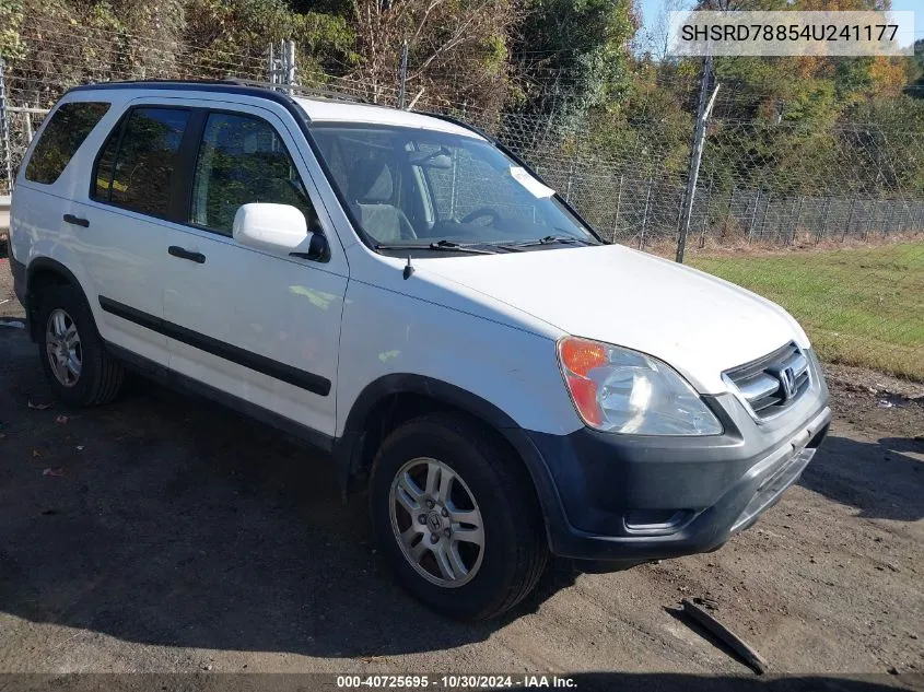 2004 Honda Cr-V Ex VIN: SHSRD78854U241177 Lot: 40725695