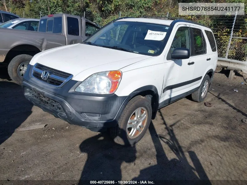 2004 Honda Cr-V Ex VIN: SHSRD78854U241177 Lot: 40725695