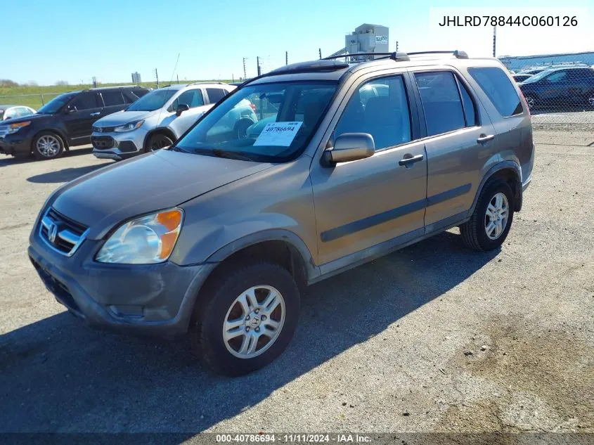 2004 Honda Cr-V Ex VIN: JHLRD78844C060126 Lot: 40786694