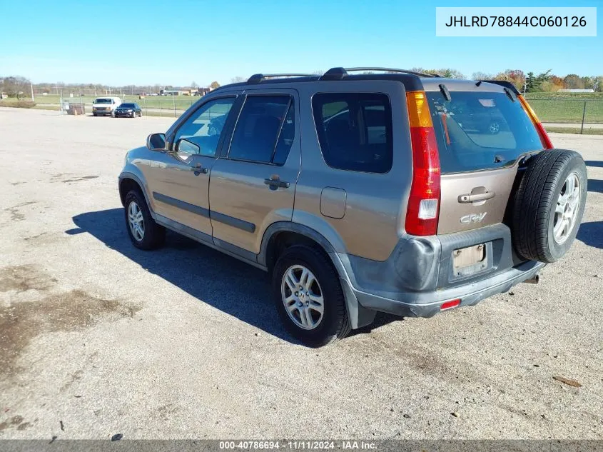 2004 Honda Cr-V Ex VIN: JHLRD78844C060126 Lot: 40786694