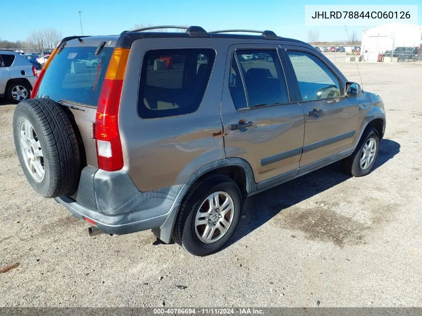 2004 Honda Cr-V Ex VIN: JHLRD78844C060126 Lot: 40786694