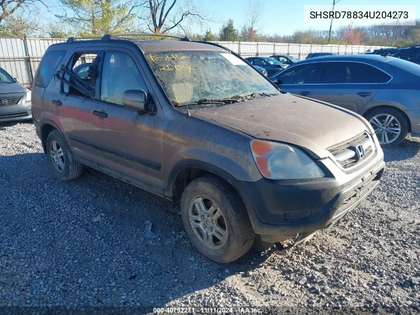 2004 Honda Cr-V Ex VIN: SHSRD78834U204273 Lot: 40792271