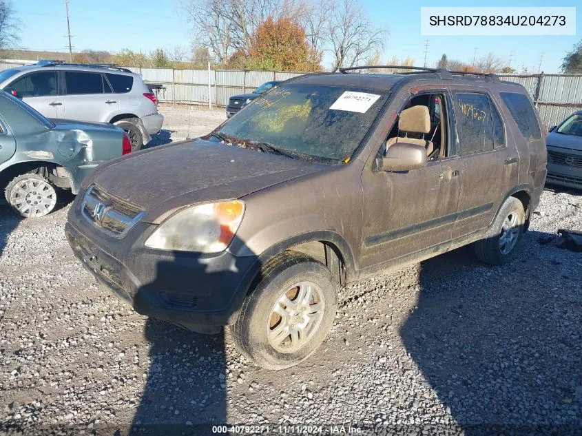 2004 Honda Cr-V Ex VIN: SHSRD78834U204273 Lot: 40792271