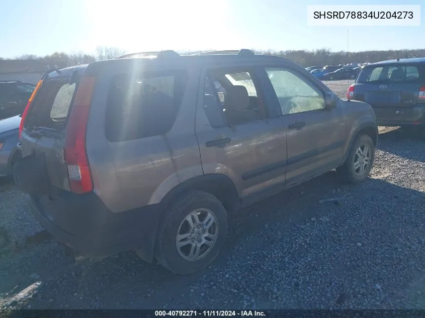 2004 Honda Cr-V Ex VIN: SHSRD78834U204273 Lot: 40792271