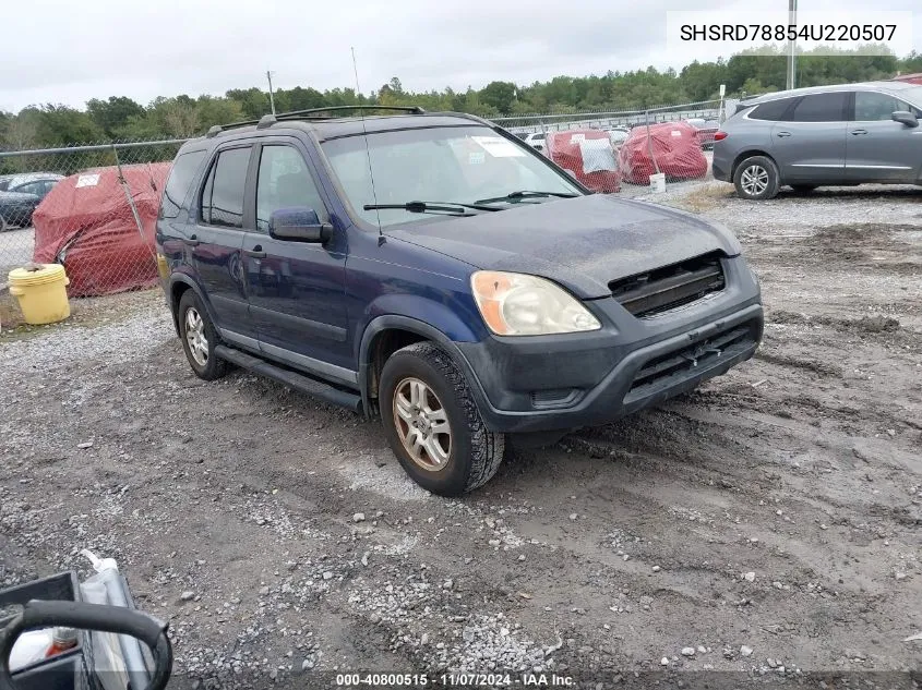 2004 Honda Cr-V Ex VIN: SHSRD78854U220507 Lot: 40800515