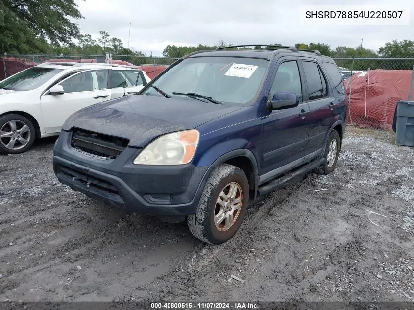 2004 Honda Cr-V Ex VIN: SHSRD78854U220507 Lot: 40800515