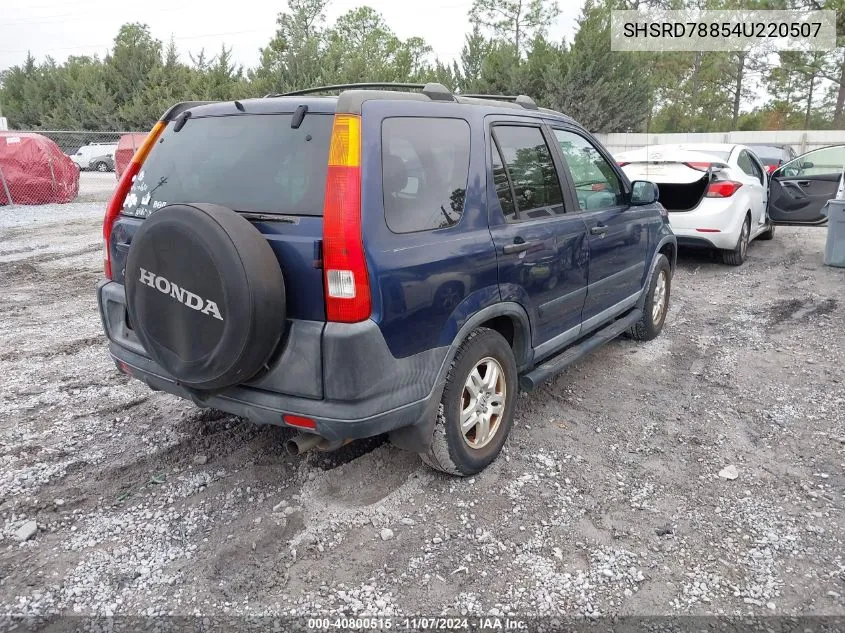 2004 Honda Cr-V Ex VIN: SHSRD78854U220507 Lot: 40800515